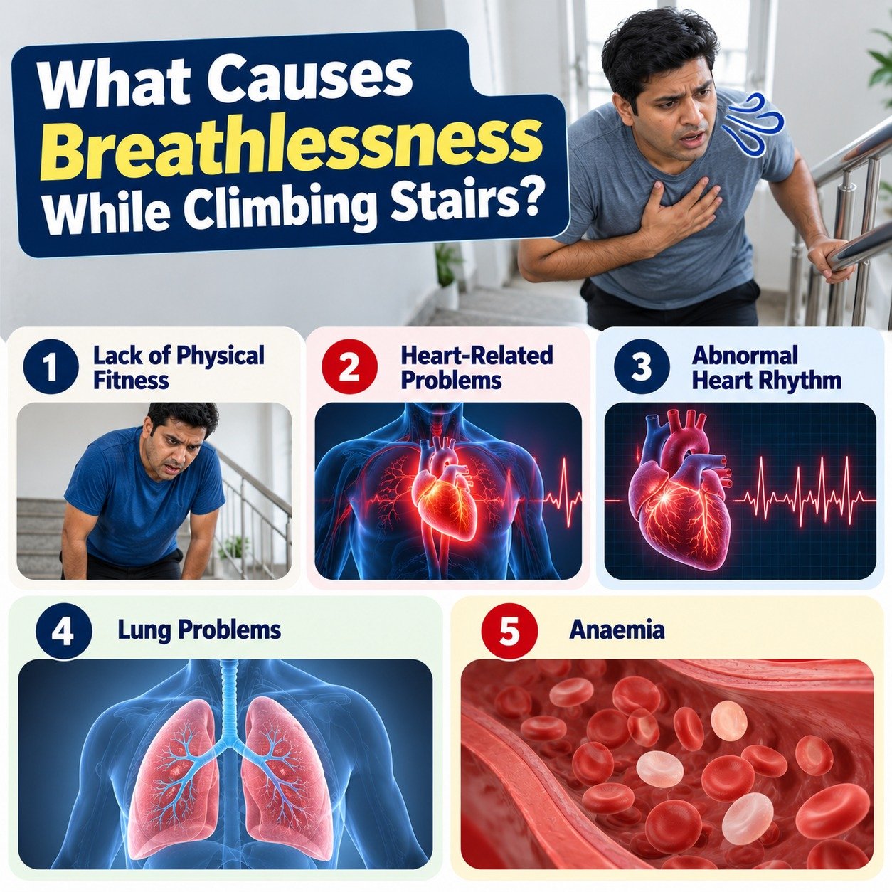 What Causes Breathlessness While Climbing Stairs